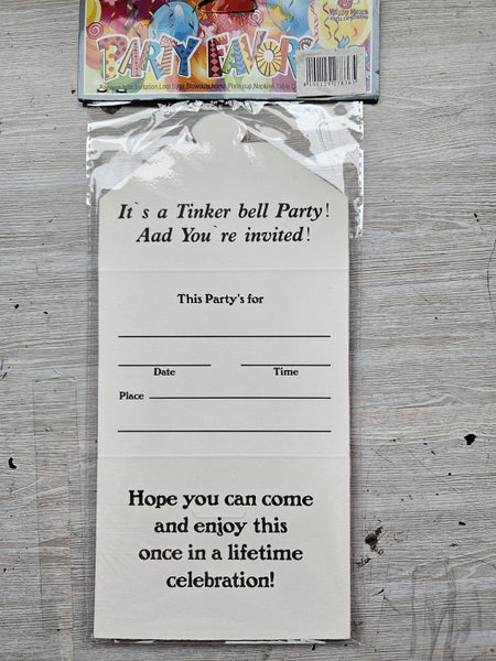 12 TINKER BELL PARTY INVITATION CARDS Carousel 2