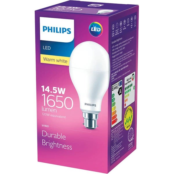 Philips Led Bayonet Light Bulb 14.5w 1800lm Warm White Carousel 1