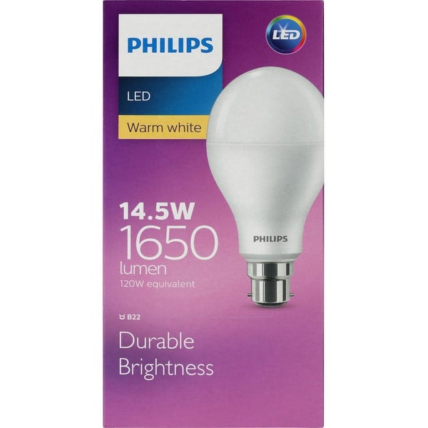 Philips Led Bayonet Light Bulb 14.5w 1800lm Warm White Carousel 2