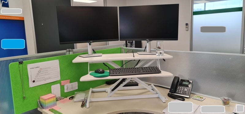 Height Adjustable desk Workspace Riser Sit Stand desk (desktop ) 950x400 mm Carousel 18