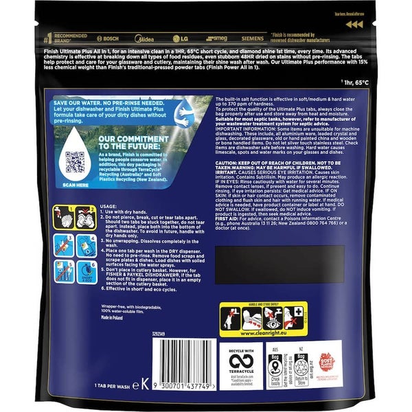 Finish Dishwasher Tablets Ultimate Plus All In 1 Lemon 31pack Carousel 2