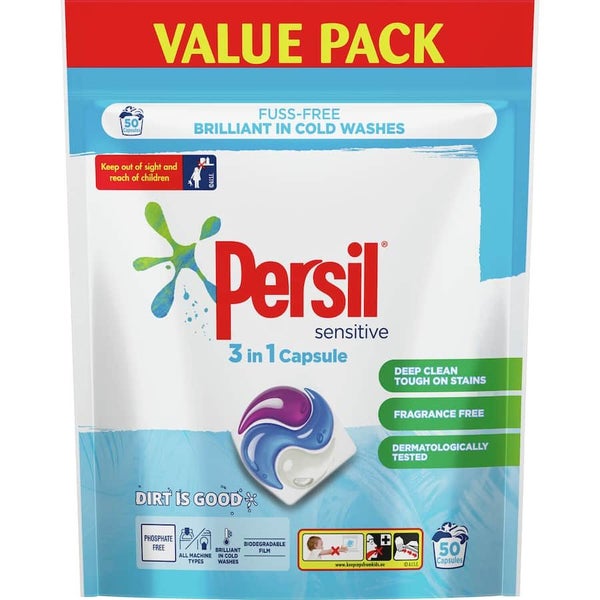Persil Laundry Capsules 3 In 1 Sensitive Value Pack 50pack Carousel 1