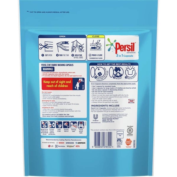 Persil Laundry Capsules 3 In 1 Sensitive Value Pack 50pack Carousel 2