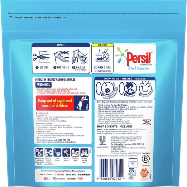 Persil Laundry Capsules 3 In 1 Sensitive 28pack Carousel 2