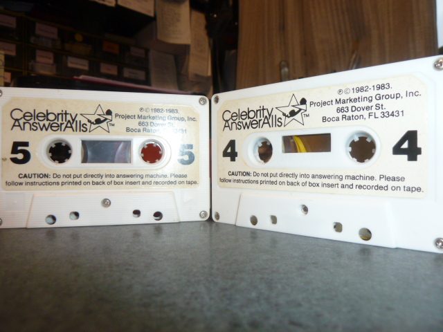 Three Celebrity "Answer Alls" Cassette Tapes Plus 2 Comedy Edition Tapes Carousel 2