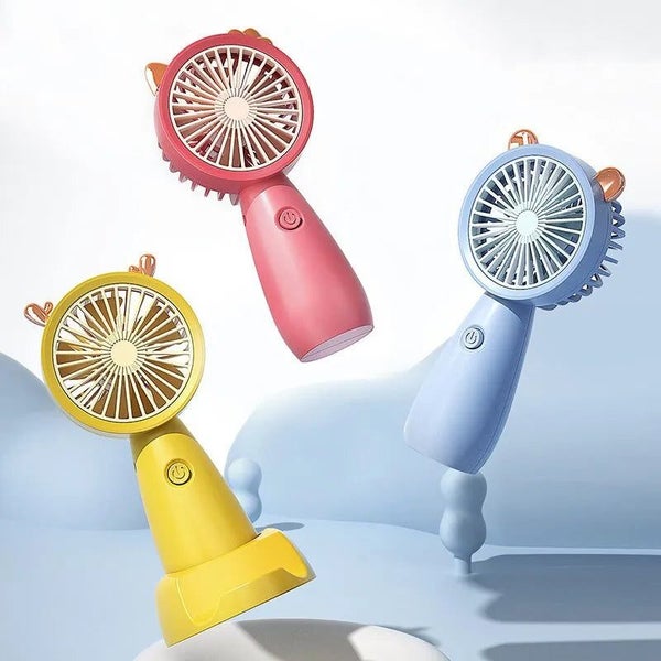 USB Handheld Small Electric Fan Summer Student Desktop Portable Handheld CHK12N Carousel 2