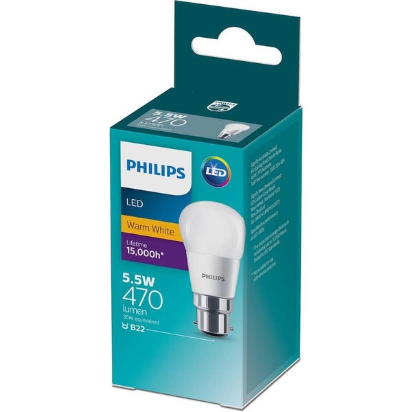 Philips Bayonet Light Bulb Led 5.5w 470 Lumen Warm White Carousel 1