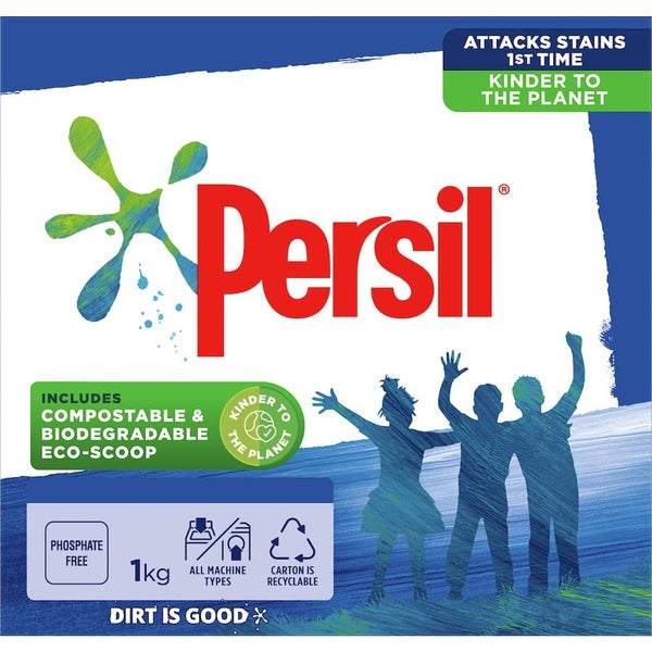 Persil Front & Top Loader Laundry Powder Active Clean 1kg Carousel 1