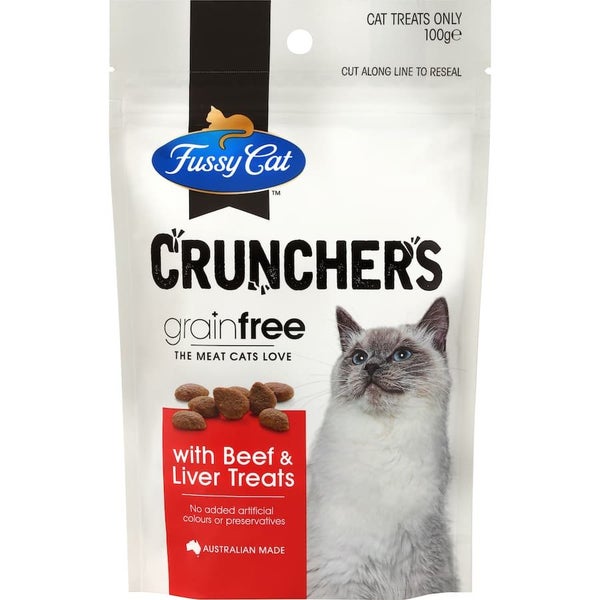Fussy Cat Grain Free Cat Treats Crunchers Beef & Liver Carousel 1