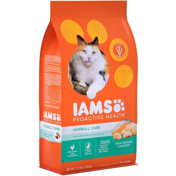 Iams Dry Cat Food Chicken & Salmon - Hairball Carousel 2