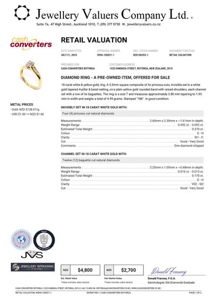 VAL $2700 - 18ct Gold Diamond Ring Carousel 2