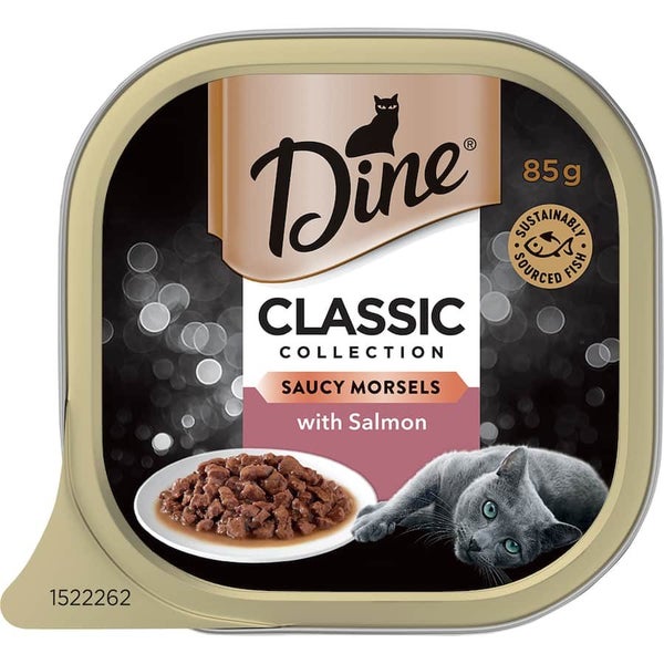 Dine Classic Collection Wet Cat Food Saucy Morsels With Salmon Carousel 1