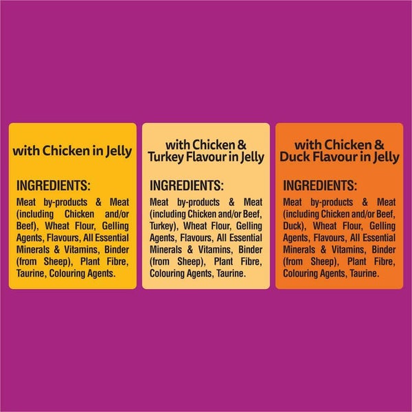 Whiskas Wet Cat Food Chicken Favourites In Jelly Pouch 18x85g Carousel 10