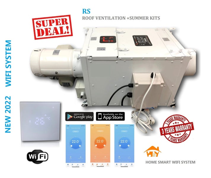 HOME VENTILATION SYSTEM PVS4 RS WIFI 4 OUTLETS 2IN1 VENTILATION +SUMMER KITS Carousel 1