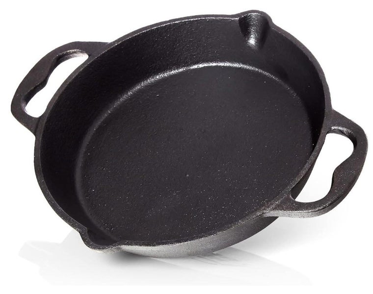 25cm Cast Iron Grill Skillet with Two Handles Carousel 1