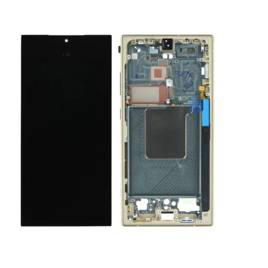 Original Samsung Galaxy S24 Ultra LCD Touch Screen With Frame Titanium Yellow Carousel 1