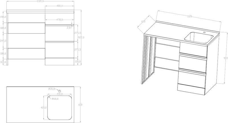 NEW LAUNDRY TUB 1120mm Carousel 3