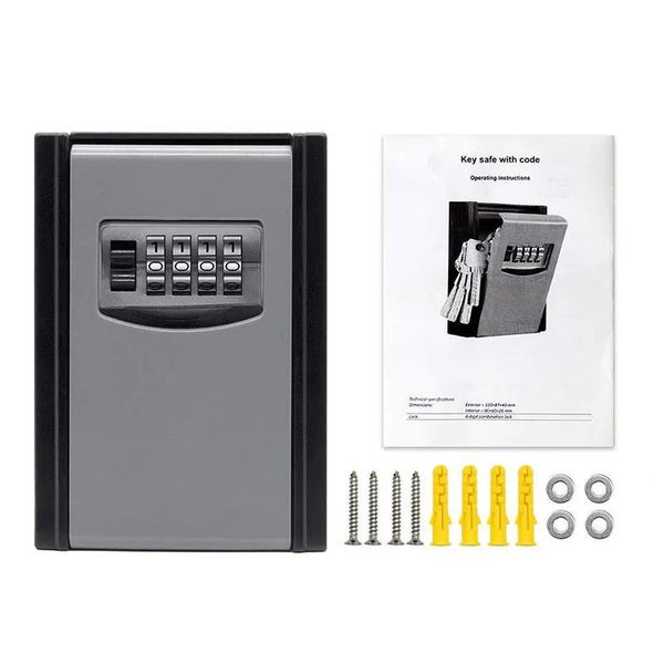 Aluminum Key Lock Box for Outside, Wall Mount Combination Lockbox for Hou CHK12N Carousel 1