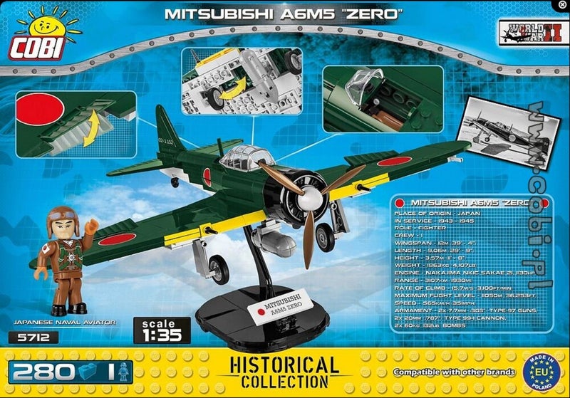 Cobi - WW2 - Mitsubishi A6M5 Zero 280pcs Carousel 2