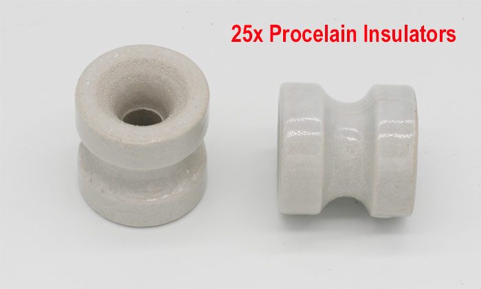 25pcs Electric Fence Porcelain Insulators -- New Carousel 1