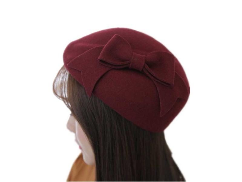 New Women Real Wool Wedding And Festival Hat Fedoras Vintage Party Gray Hats Carousel 1