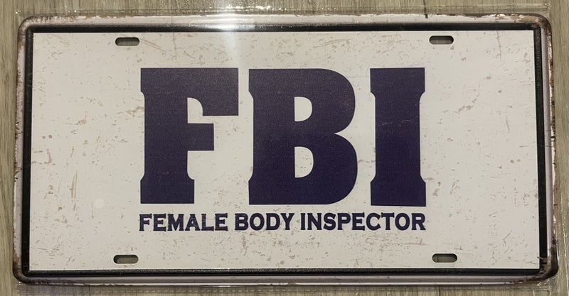 FBI Licence Plate Metal Sign - New Carousel 1