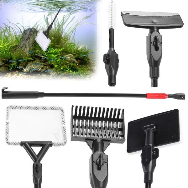 fish tank 6 in 1 brush long handle fish tank cleaner kit multifunction aquarium Carousel 2