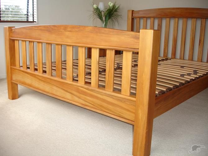 Beautiful Eastwest Designs solid rimu queen bed- FULLY RESTORED Carousel 1