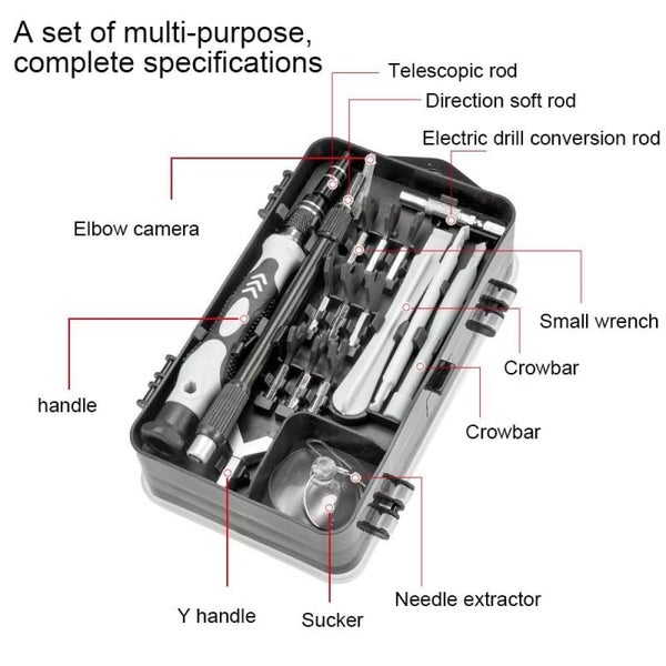 138 In 1 Diy Mobile Phone Disassembly Tool Clock Repair Multi Function Tool S... Carousel 2