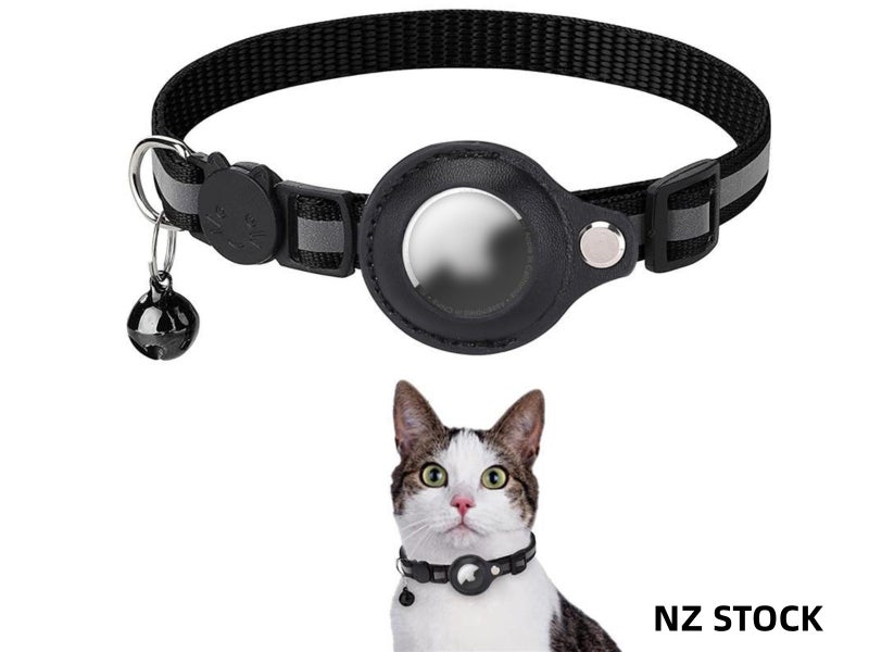 Reflective Cat Collar with Air Tag Holder / Safety Buckle / Bell Carousel 1