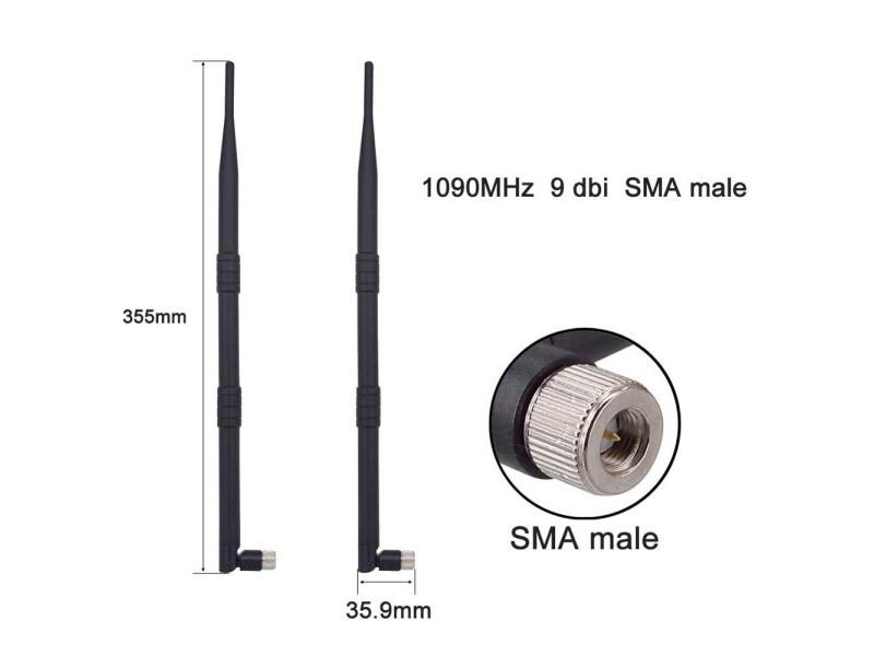 10 Dbi 1090MHz Antenna ADS-B/TCAS/SSR SMA Male Adapter Connector Signal Booster Carousel 1