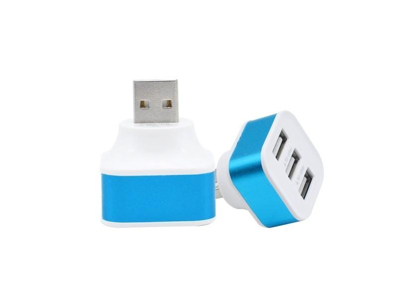 High Speed 3 Ports Portable USB2.0 HUB Aluminium Alloy ABS Phone Splitter Carousel 1