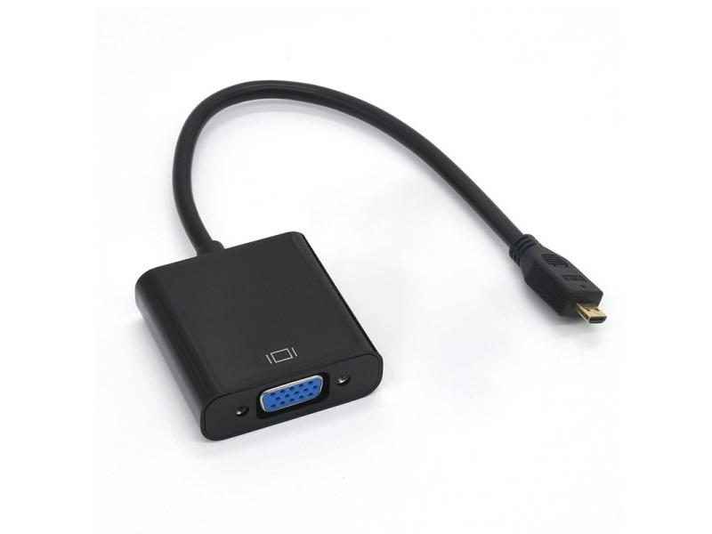Micro HDMI Input To VGA Output Connector Micro HDMI To VGA Cable Adapter 1080P Carousel 1