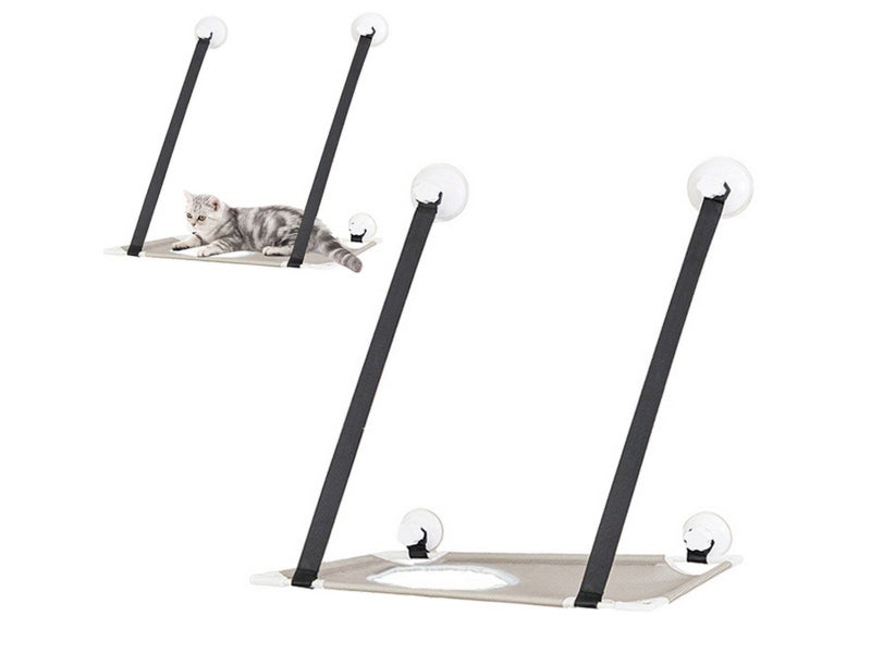 Single Layer Summer Cat Hammock Hanging Bed - Grey Carousel 1