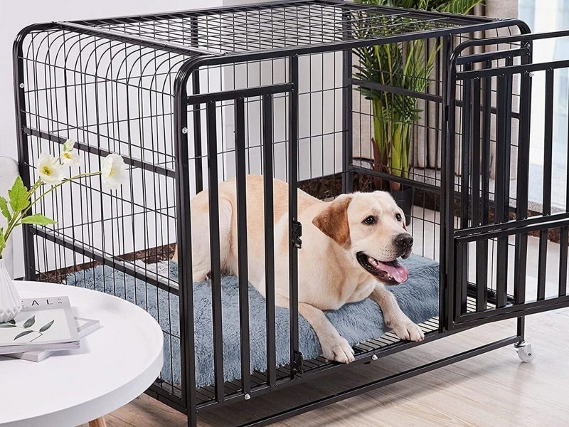 100x60cm Plush Pet Bed Soft Anti-Slip Dog Bed Cat Sleeping Mat Calming Bed Grey Carousel 2