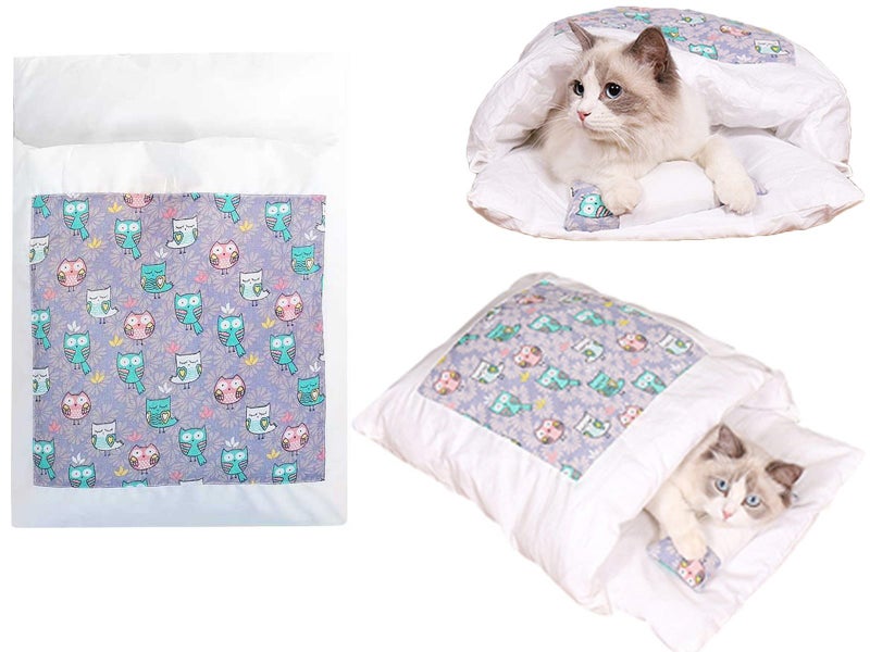 Japanese Style Pet Bed Cat Sleeping Bag Dog Sleeping Bed with Pillow Style 4 Carousel 1