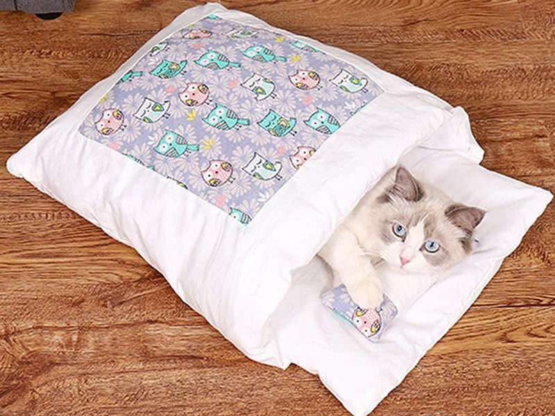 Japanese Style Pet Bed Cat Sleeping Bag Dog Sleeping Bed with Pillow Style 4 Carousel 2