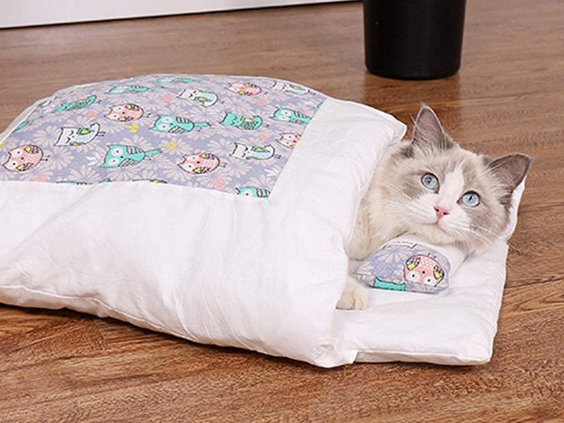 Japanese Style Pet Bed Cat Sleeping Bag Dog Sleeping Bed with Pillow Style 4 Carousel 3