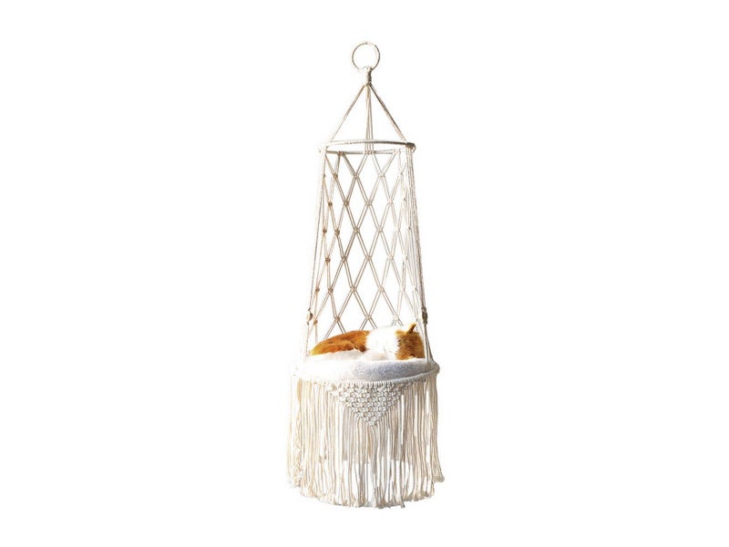 S Cat Hammock Handwoven Hanging Cat Bed Swing for Home Carousel 2