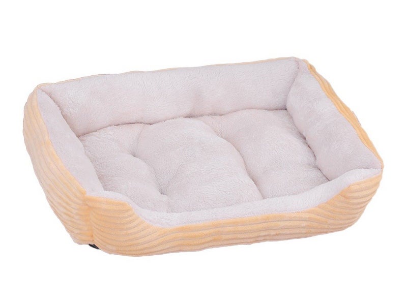 90x70cm Plush Pet Bed Dog Sofa Cozy Puppy Cat Sleeping Bed Yellow Carousel 2