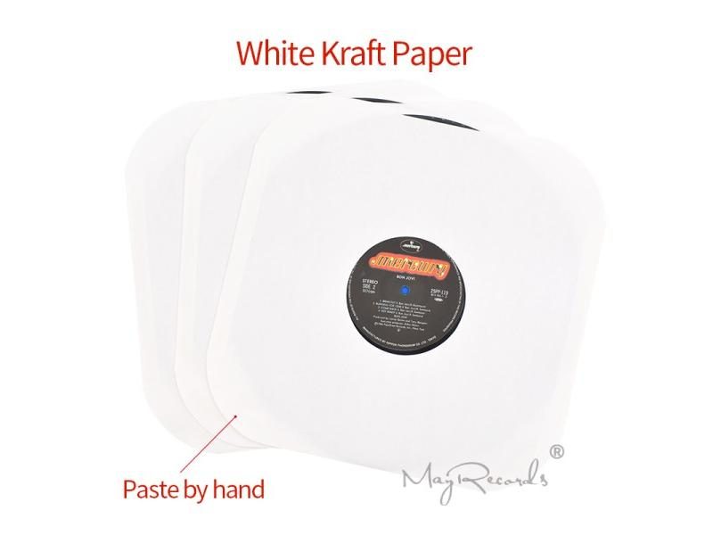 20 High Quality Acid Free White Kraft Paper Inner Sleeves For 12'' LP Record Carousel 2