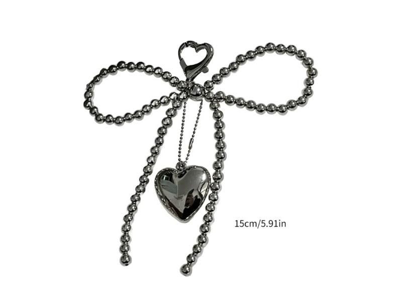 Phone Charm Strap Y2K Keychain Pendant Jewelry For Women Girl Black Cross-Bow Carousel 1