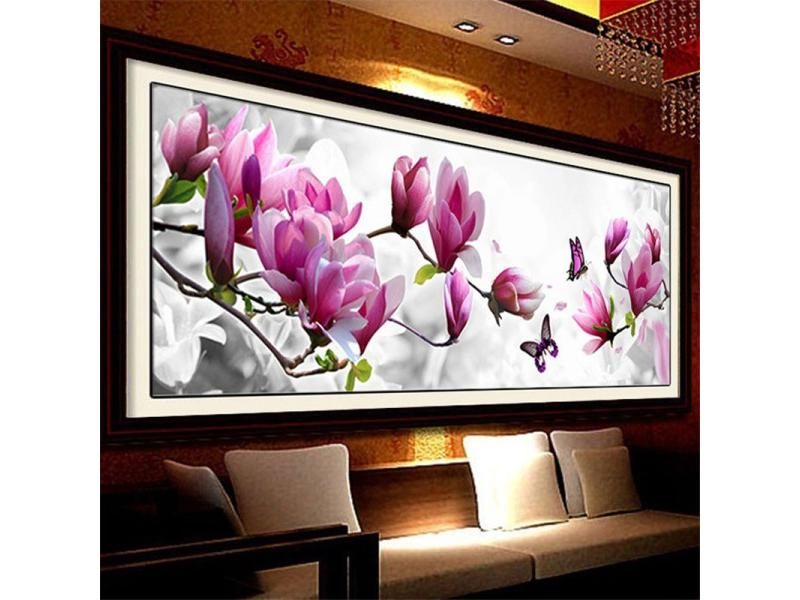 DIY 5D Diamonds Embroidery Butterflies Magnolia Round Diamond Painting Kit Carousel 1