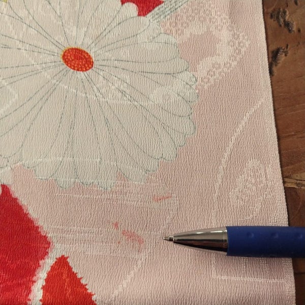 Vintage Japanese Kimono silk mix fabric. Carousel 6
