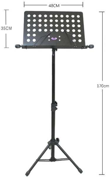 Lawrence Music Stand with Height & Angle Adjustment and 2 microphone holders Carousel 1