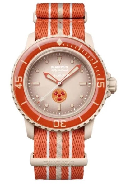 SWATCH BLANCPAIN Scuba 50 Fathoms Diver ARCTIC OCEAN Wristwatch SO35N100 NEW Carousel 1