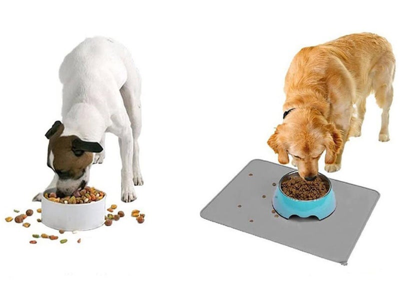 Silicone Dog Cat Bowl Mat Easy Clean Waterproof Food Pad Dog Placemat Carousel 1