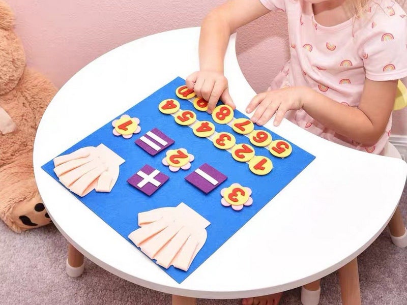 Montessori Busy Board Toy Felt Toddler Math Counting Learning Toy Carousel 2