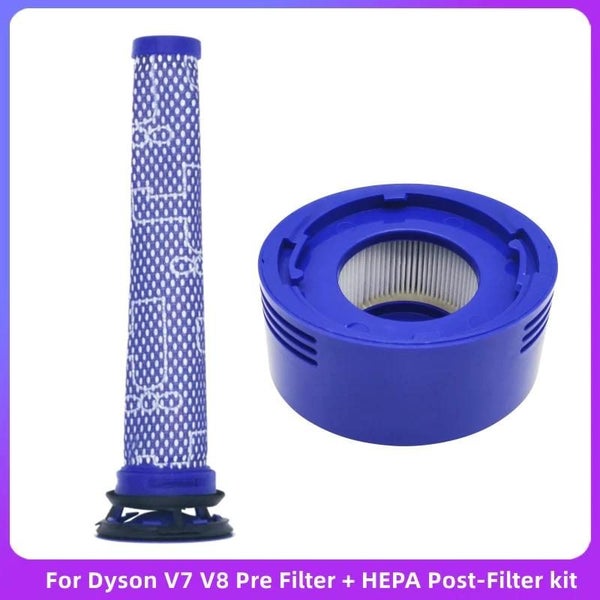 Pre Filter + HEPA Post-Filter kit for Dyson V7 V8 Vacuum Replacement Pre- CHK12N Carousel 2