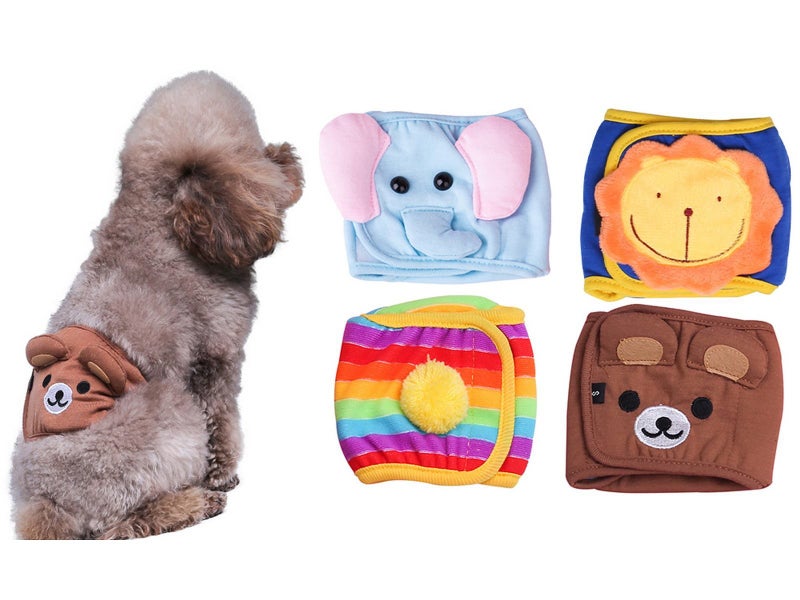 4X L Size Printed Pattern Washable Male Dog Diapers Belly Wrap Band Carousel 1
